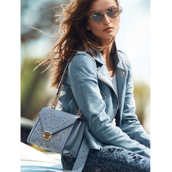 Michael Kors Leather Moto Jacket In 